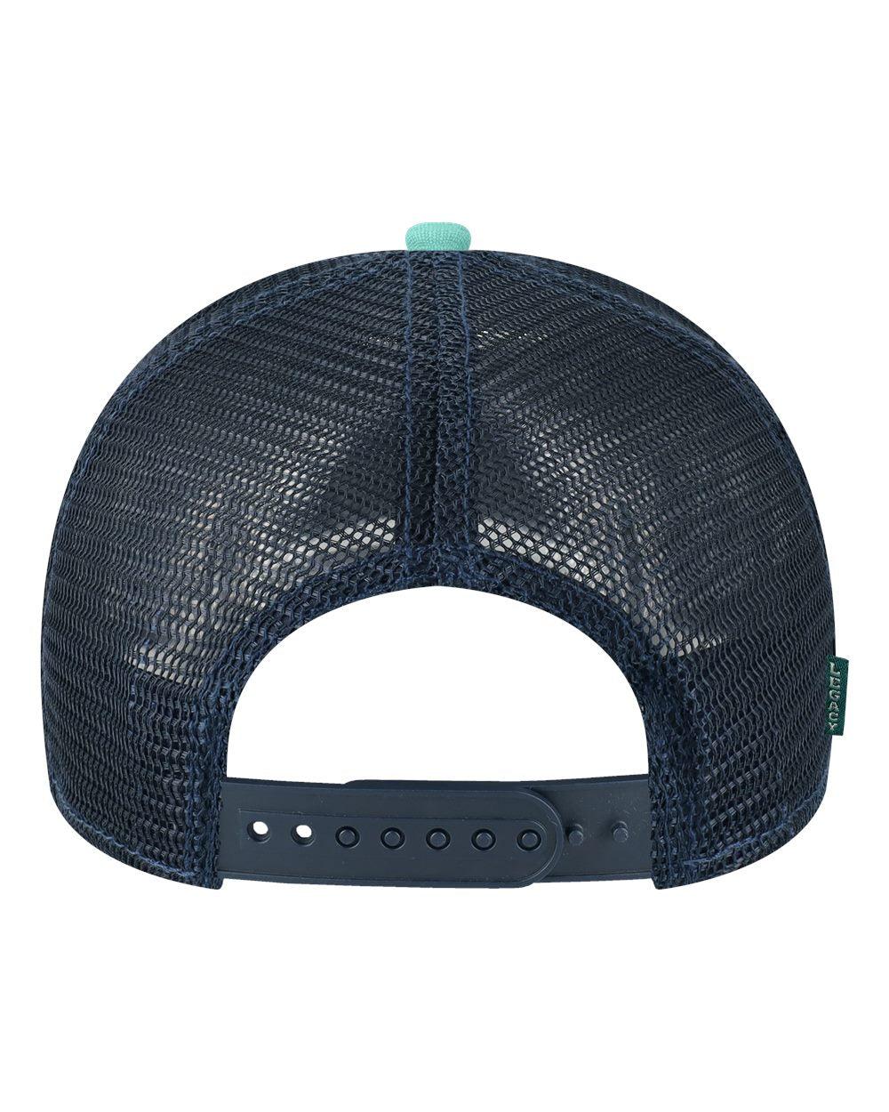 Front View of Mint/ Marine/ Navy Mid-Pro Snapback Trucker Cap - MPS