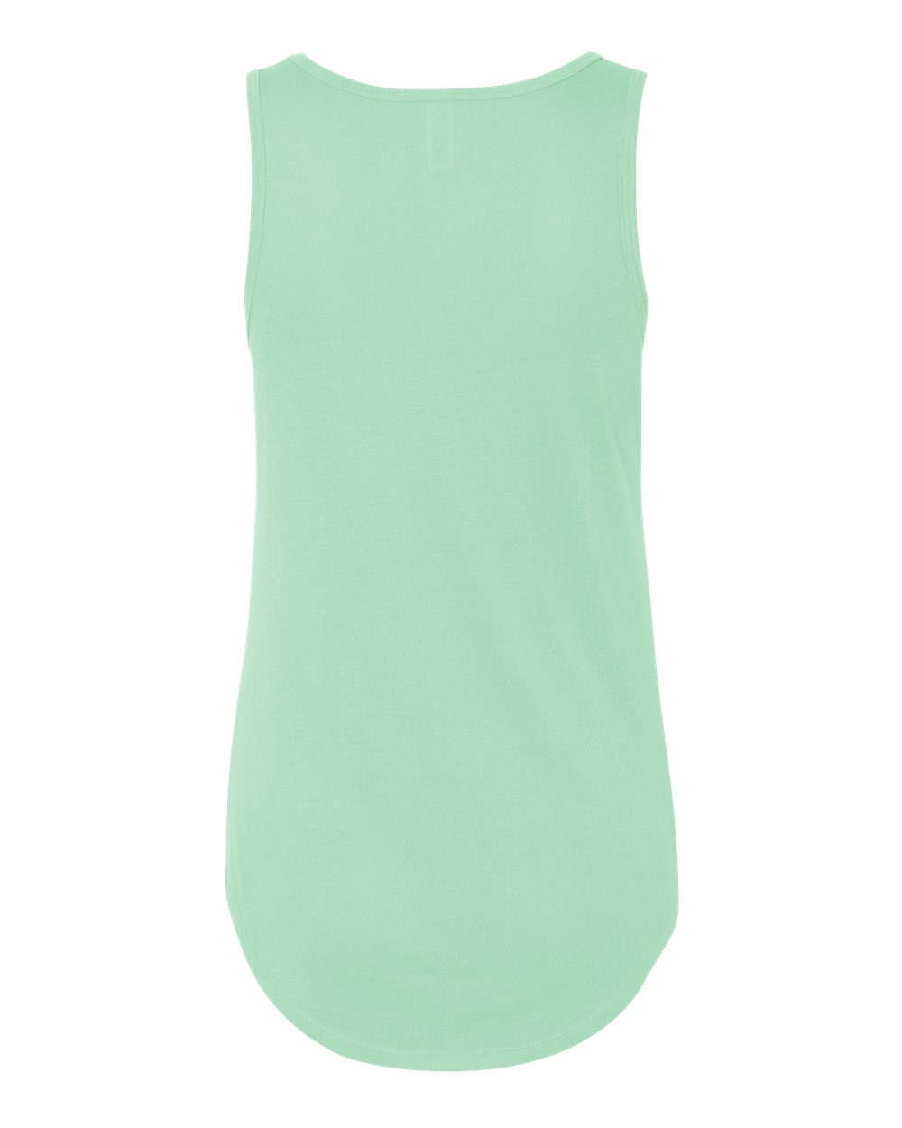 Rear View of Mint Women&#39;s Flowy V-Neck Tank - 8805