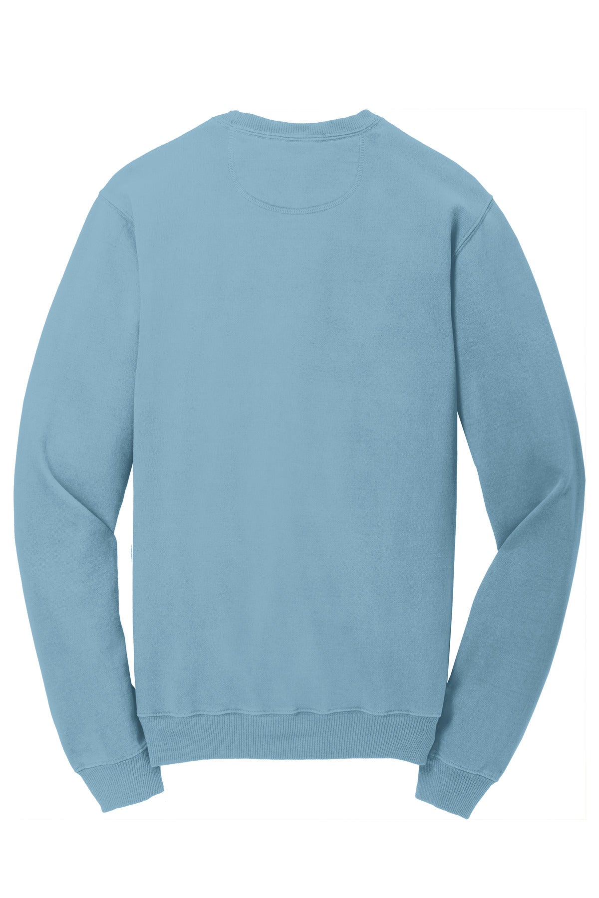 Front View of Mist Port & Co Beach Wash Garment-Dyed Crewneck Sweatshirt PC098