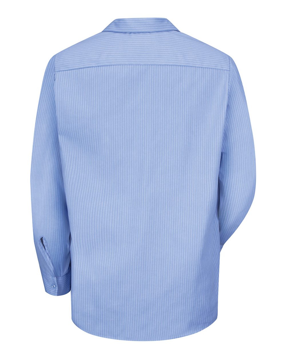 Front View of ML-Medium Blue/ Light Blue Industrial Long Sleeve Work Shirt - Tall Sizes - SP14T