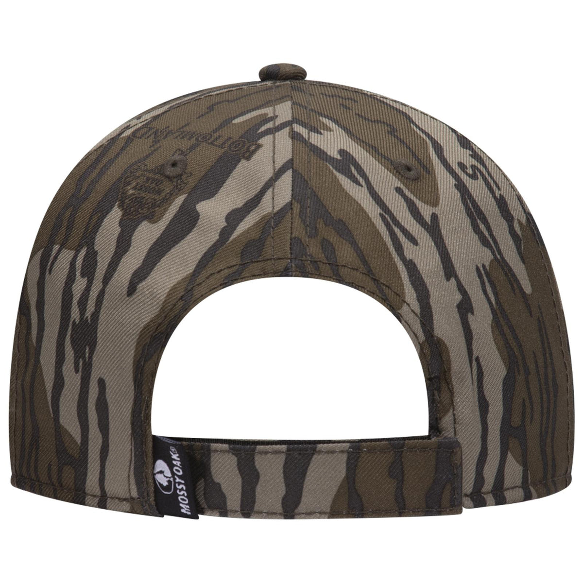 Rear View of MO11 - Bottomland OTTO CAP Mossy Oak Camouflage 6 Panel Low Profile Baseball Cap