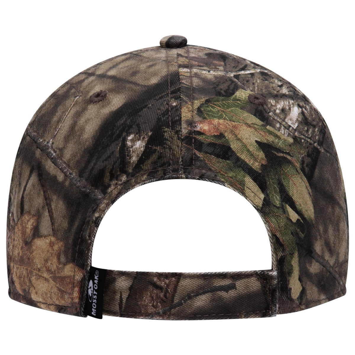 Rear View of MO2 - Break Up Country OTTO CAP Mossy Oak Camouflage 6 Panel Low Profile Dad Hat