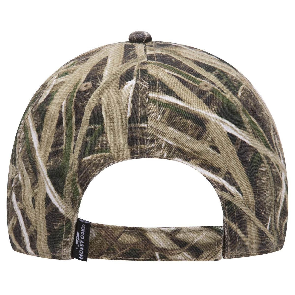 Rear View of MO4 - Shadow Grass Blades OTTO CAP Mossy Oak Camouflage 6 Panel Low Profile Dad Hat