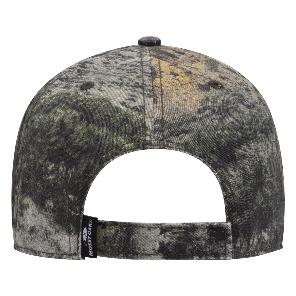 Rear View of MO5 - Mountain Country Range OTTO CAP Mossy Oak Camouflage 6 Panel Low Profile Dad Hat