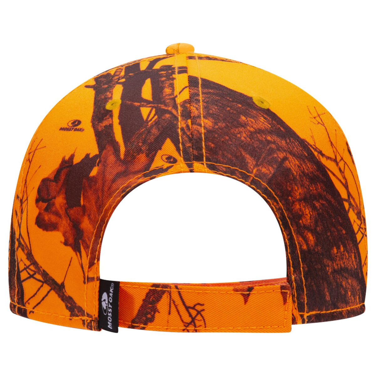Rear View of MO6 - Blaze OTTO CAP Mossy Oak Camouflage Sandwich Visor 6 Panel Low Profile Baseball Cap