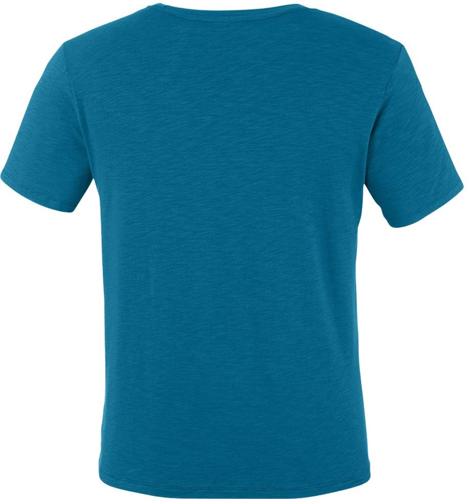 Rear View of Moroccan Blue Lumasof T-Shirt - MDP1655