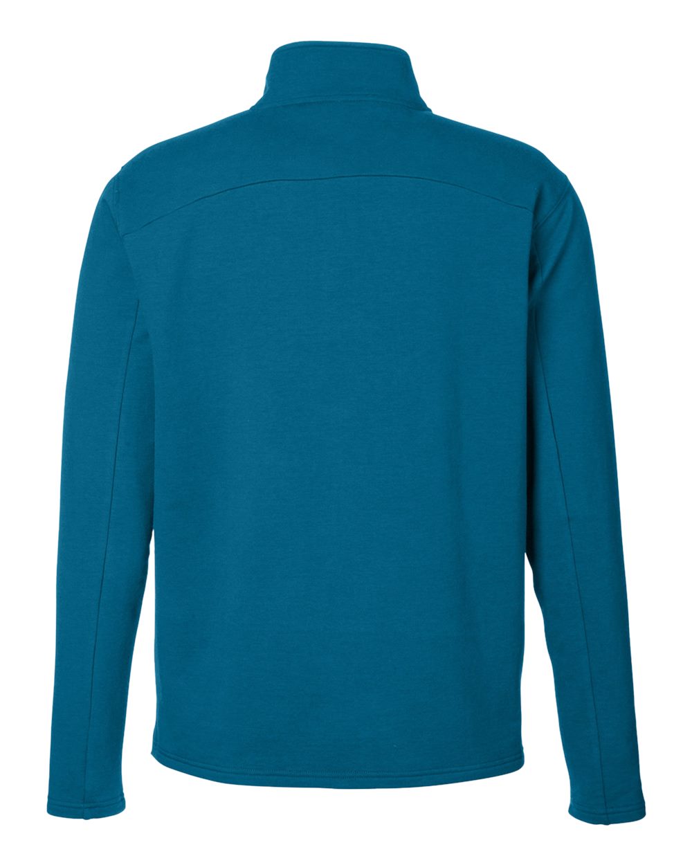 Rear View of Moroccan Blue Vertex Quarter-Zip Pullover - MDP1733