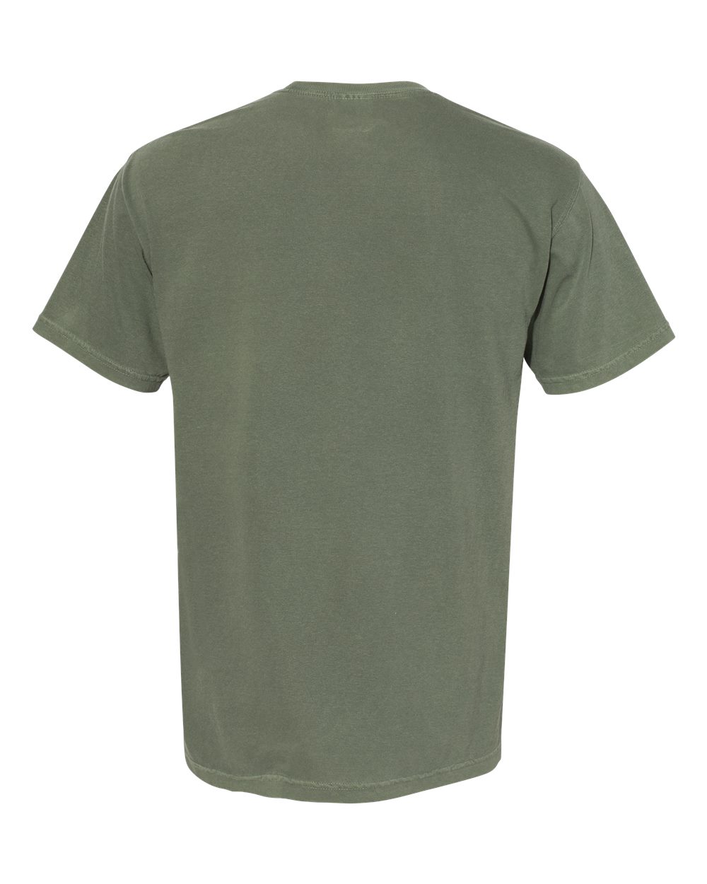 Front View of Moss Garment-Dyed Heavyweight Pocket T-Shirt - 6030
