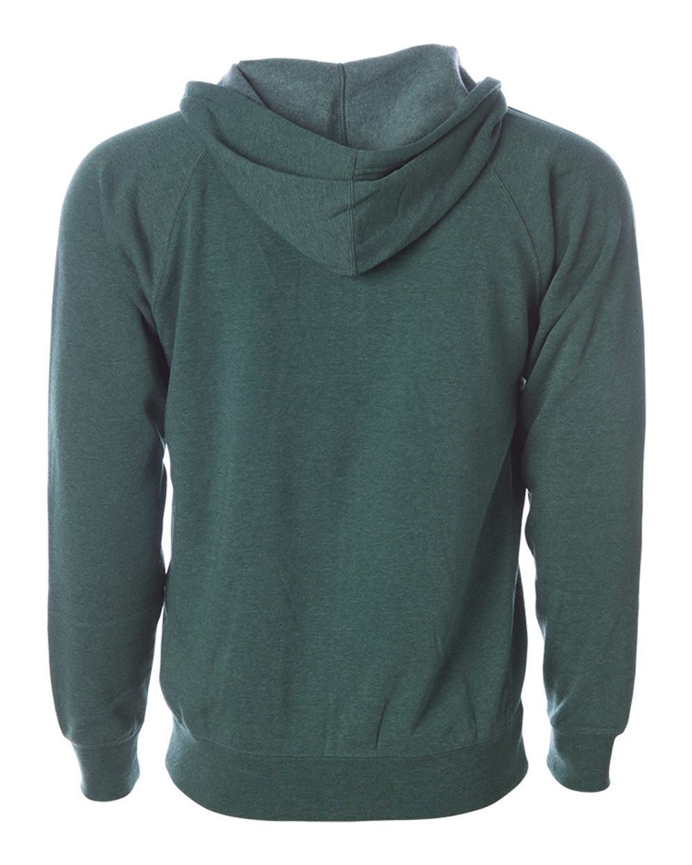 Rear View of Moss Special Blend Raglan Full-Zip Hooded Sweatshirt - PRM33SBZ