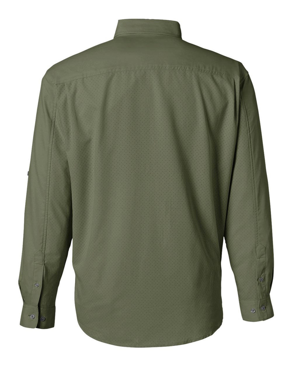 Rear View of Moss Tide Point Long Sleeve Shirt - H150172