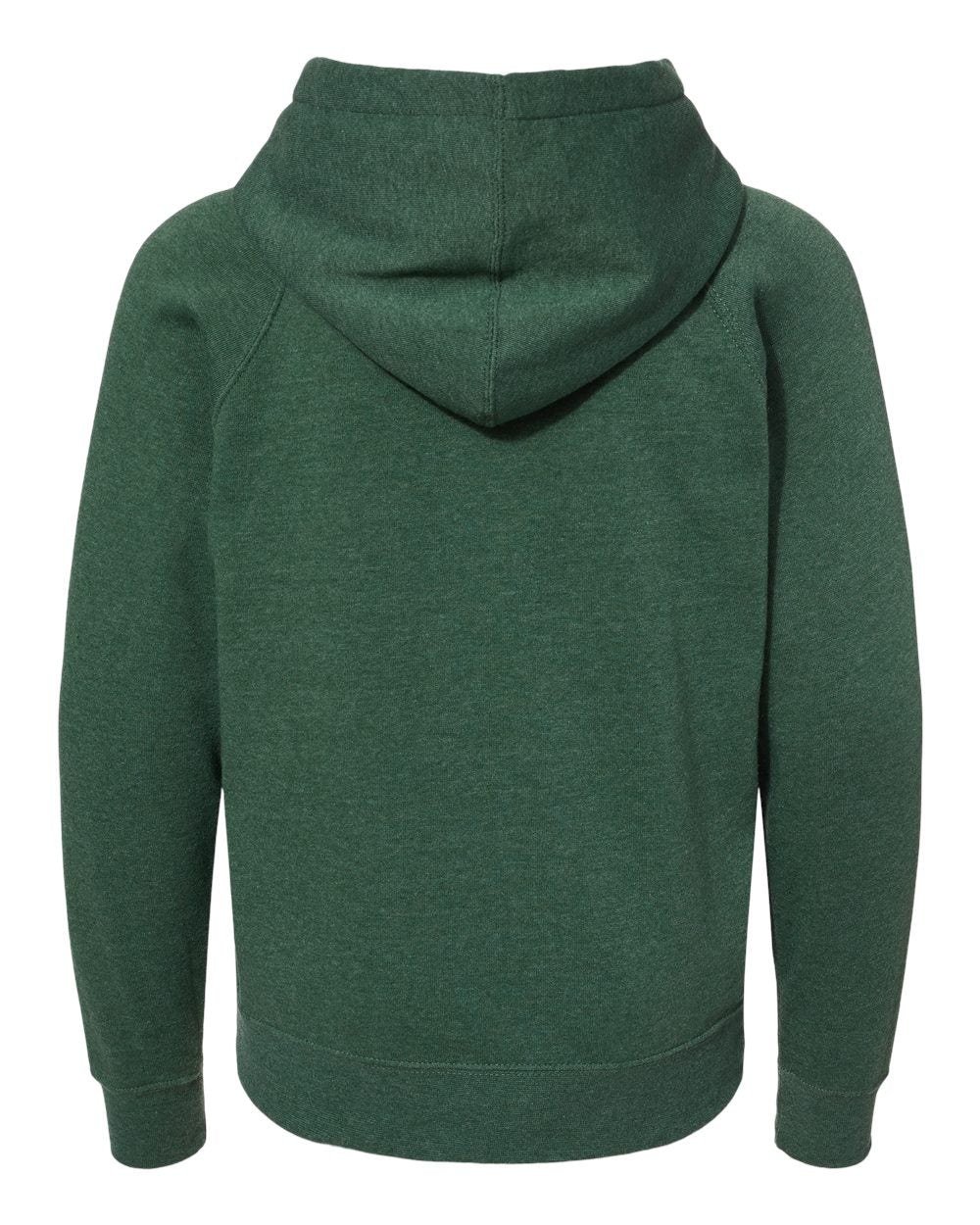 Front View of Moss Youth Lightweight Special Blend Raglan Hooded Sweatshirt - PRM15YSB