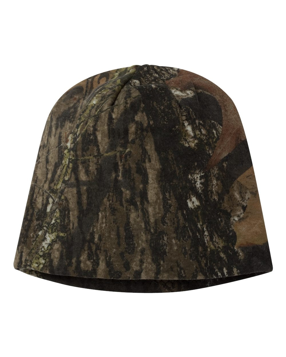Front View of Mossy Oak BreakUp 8" Licensed Camo Beanie - LCB08