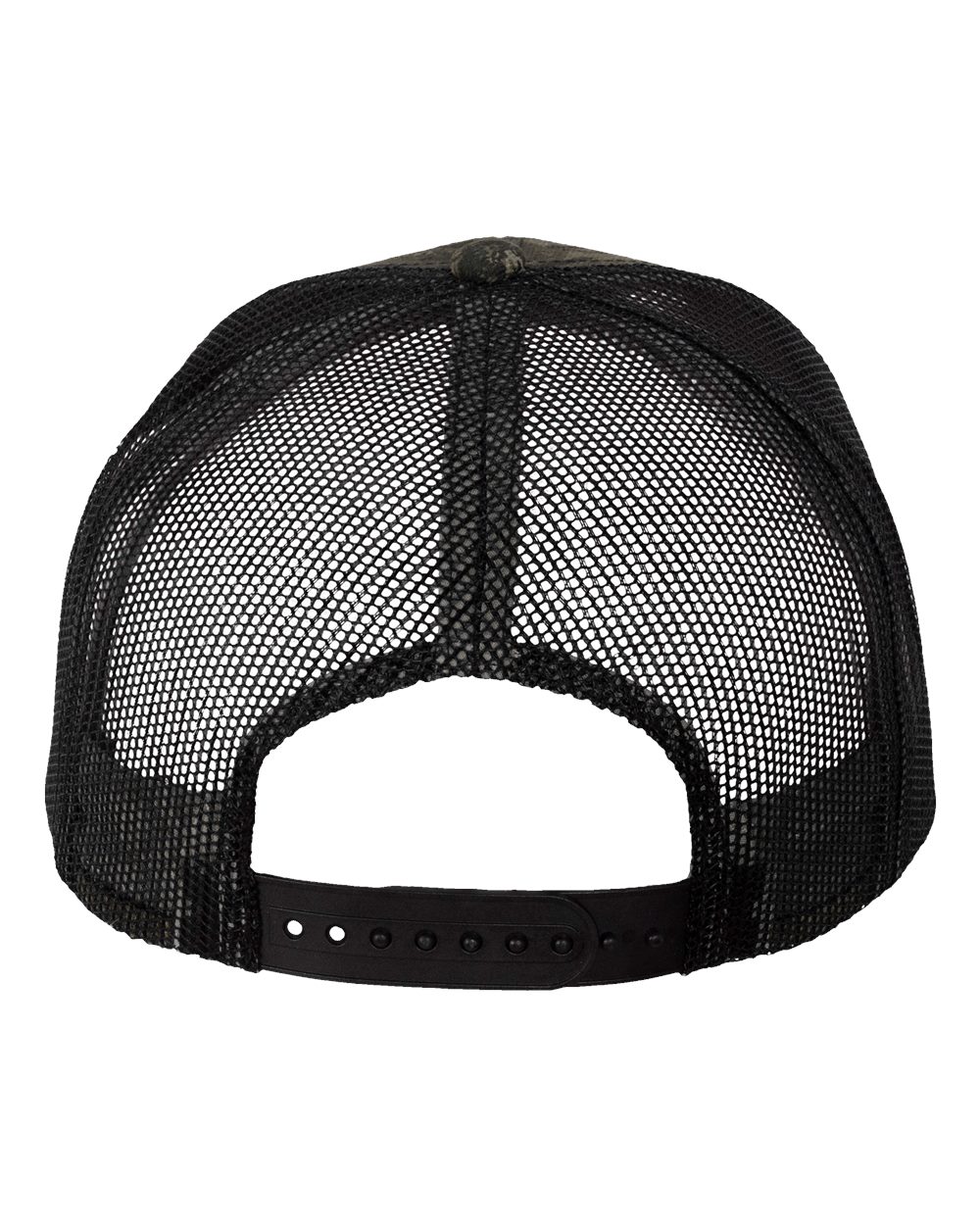 Front View of Mossy Oak Breakup/ Black Mesh Licensed Camo Mesh Cap - VC150M