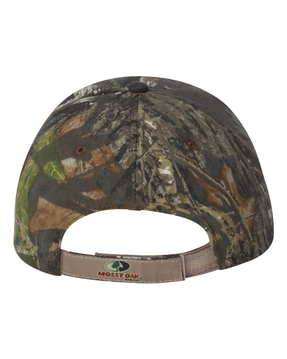 Front View of Mossy Oak BreakUp Licensed Camo Hook-and-Loop Cap - LC15V