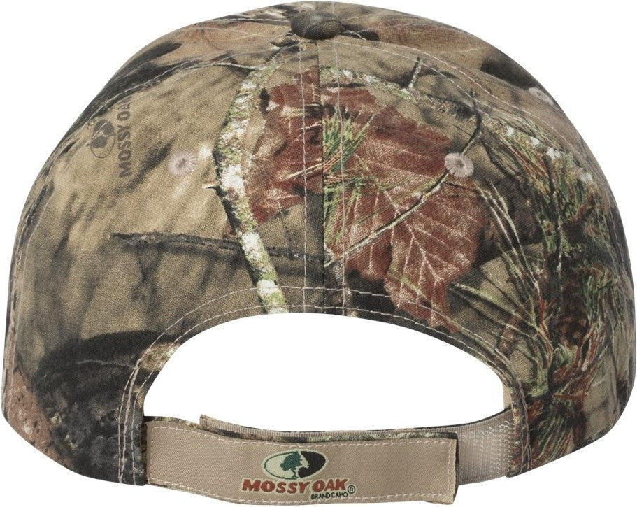 Front View of Mossy Oak Country Licensed Camo Hook-and-Loop Cap - LC15V