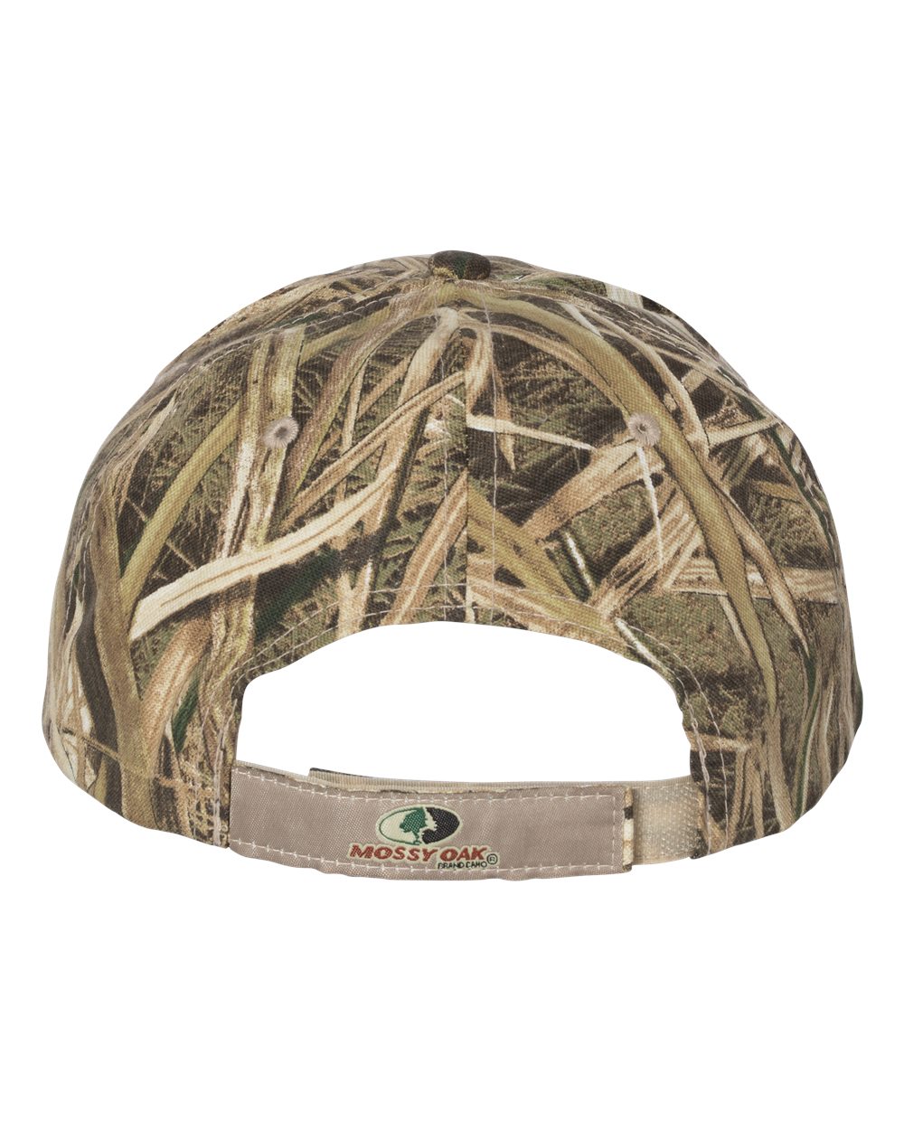 Front View of Mossy Oak Shadow Grass Licensed Camo Hook-and-Loop Cap - LC15V