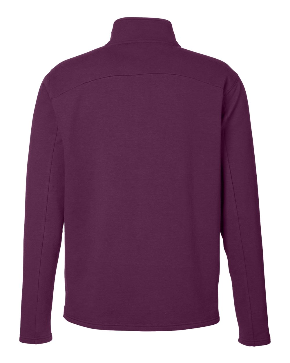 Rear View of Mulberry Vertex Quarter-Zip Pullover - MDP1733