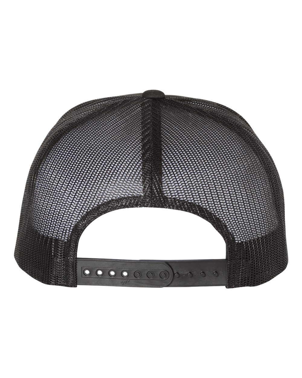 Front View of Multicam Black/ Black Five-Panel Classic Trucker Cap - 6006