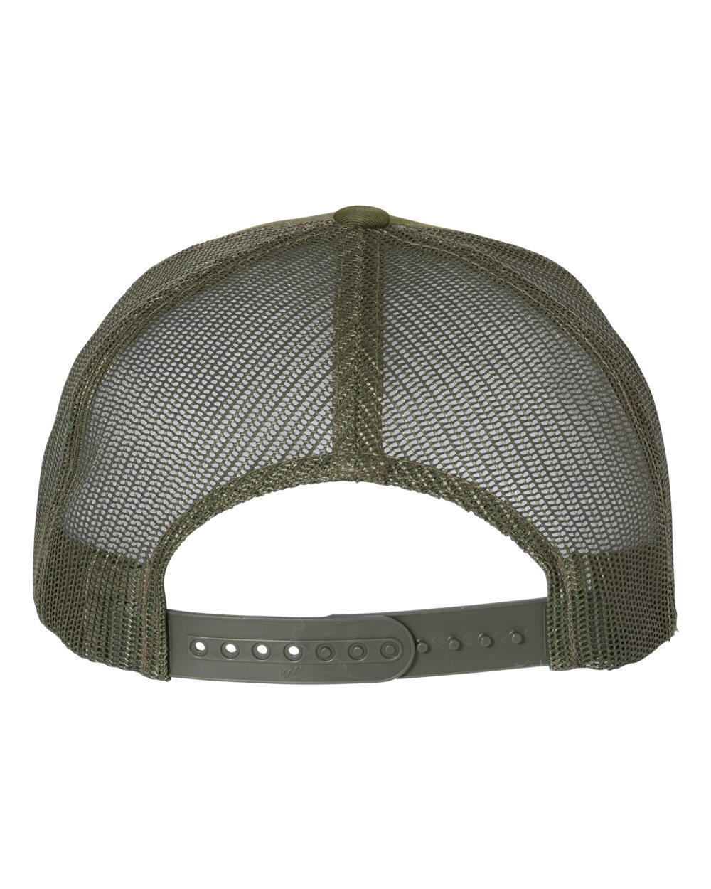 Rear View of Multicam Tropic/ Green Retro Trucker Cap - 6606