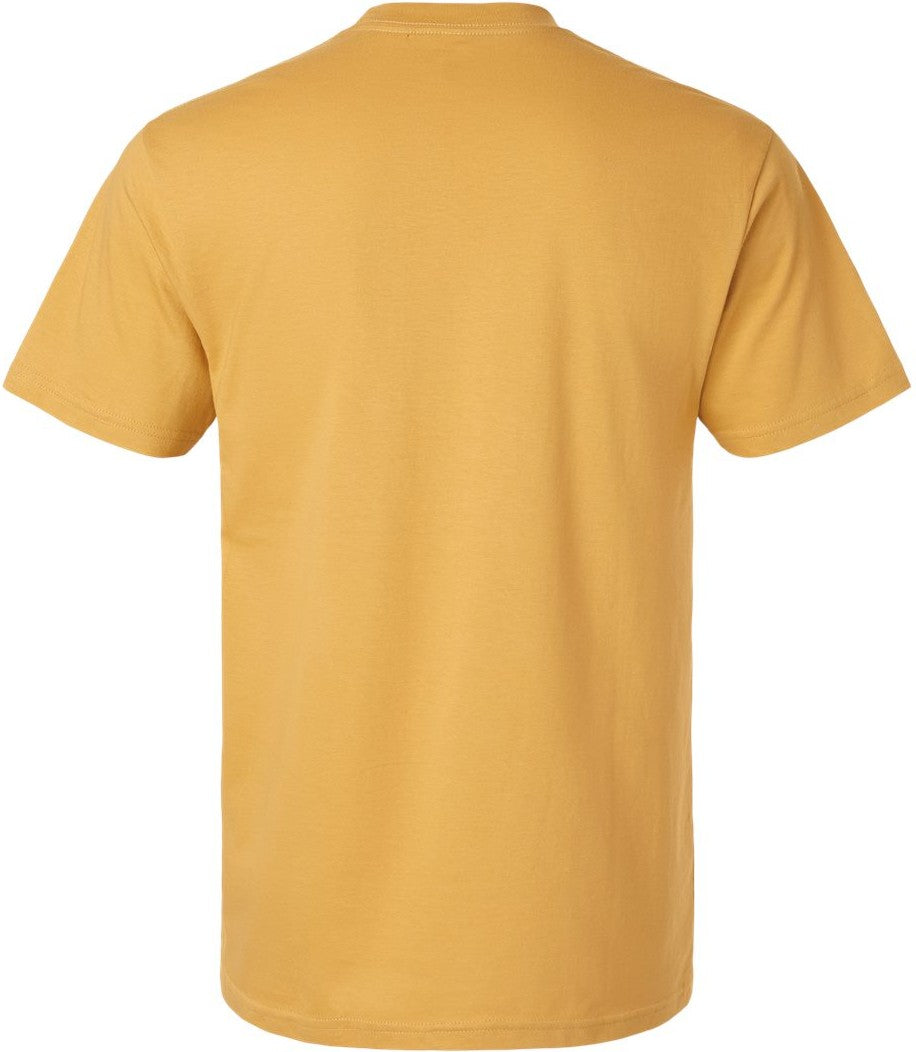 Front View of Mustard Fine Jersey Tee - 2001