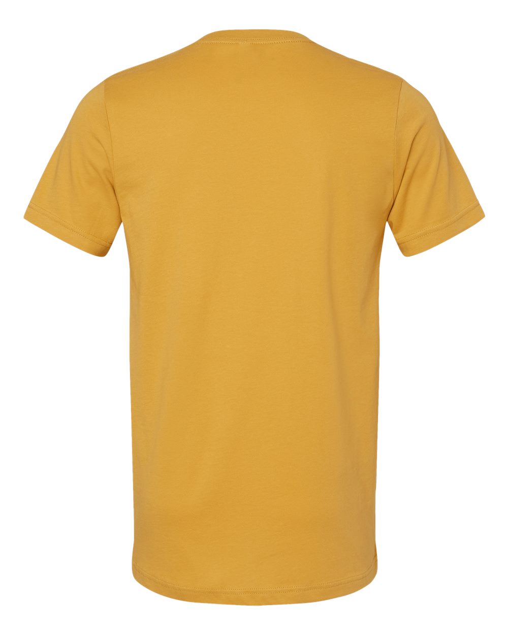 Front View of Mustard Jersey V-Neck Tee - 3005
