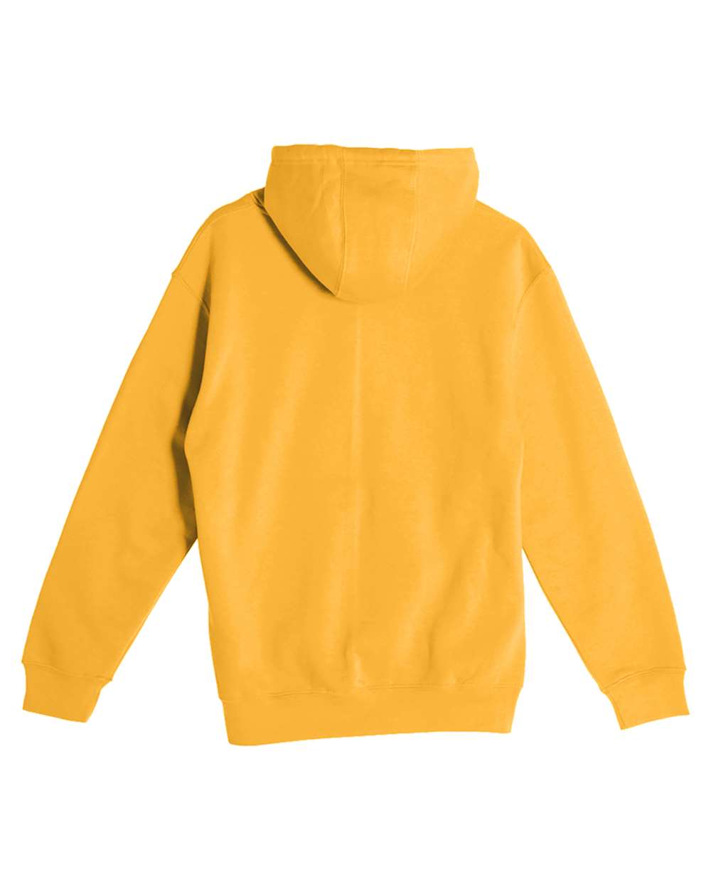 Rear View of Mustard Premium Pullover Hooded Sweatshirt - LS14001