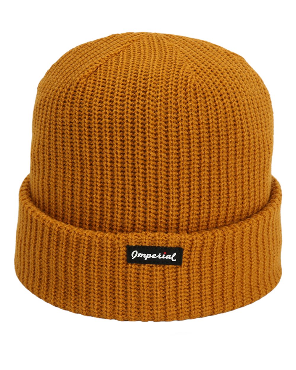 Front View of Mustard The Mogul Cuffed Beanie - 6020