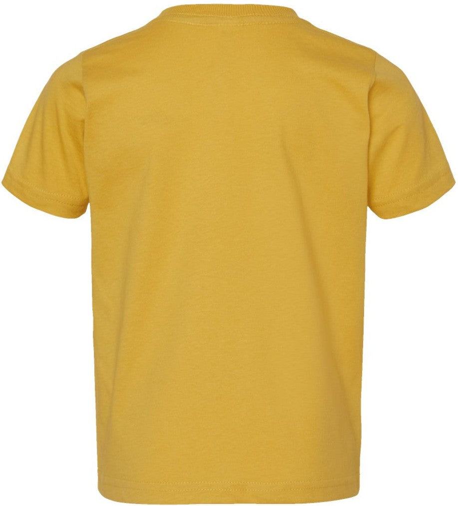 Front View of Mustard Toddler Fine Jersey Tee - 3321