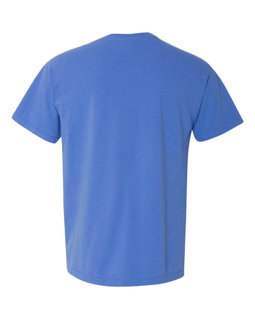 Front View of Mystic Blue Garment-Dyed Heavyweight Pocket T-Shirt - 6030