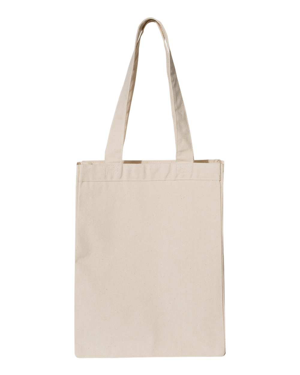 Front View of Natural 12L Gussetted Shopping Bag - Q1000