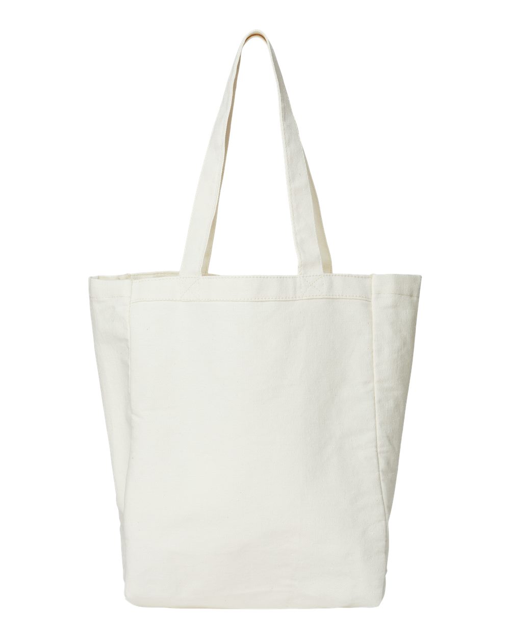 Front View of Natural Allison Cotton Canvas Tote - 9861