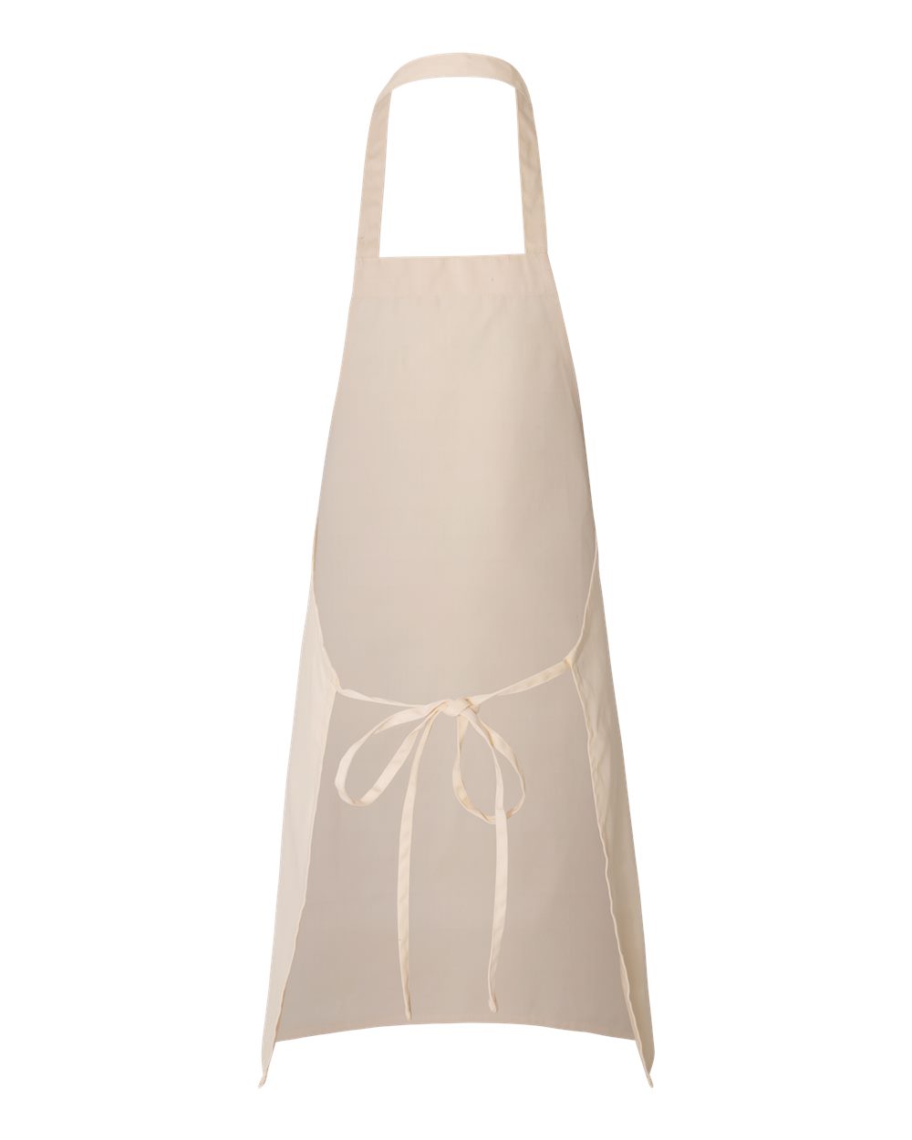 Front View of Natural Butcher Apron - Q2010