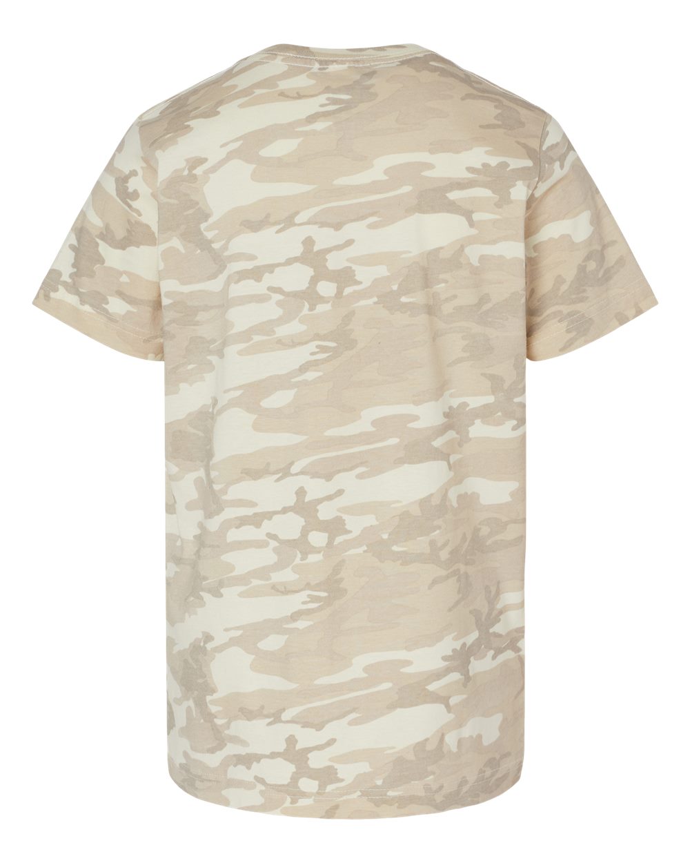 Front View of Natural Camo Youth Fine Jersey Tee - 6101