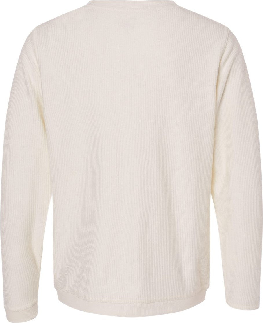 Rear View of Natural Corded Crew - D02