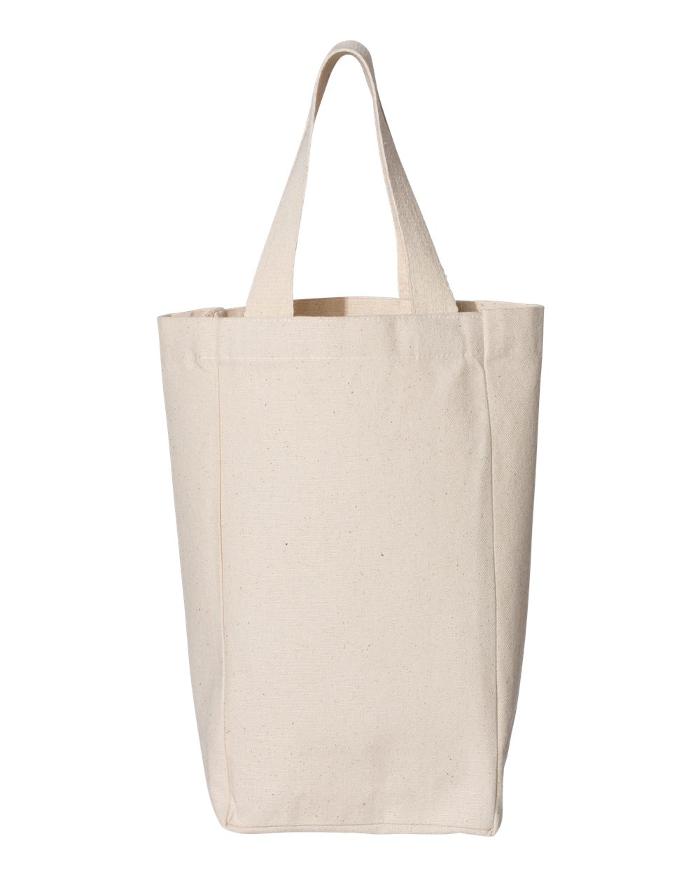 Front View of Natural Double Wine Tote - OAD112