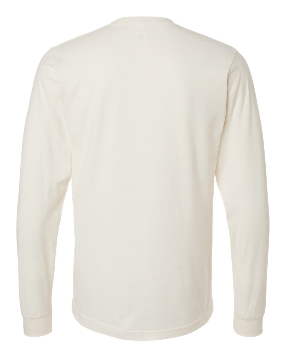 Front View of Natural Fine Jersey Long Sleeve T-Shirt - 202LS