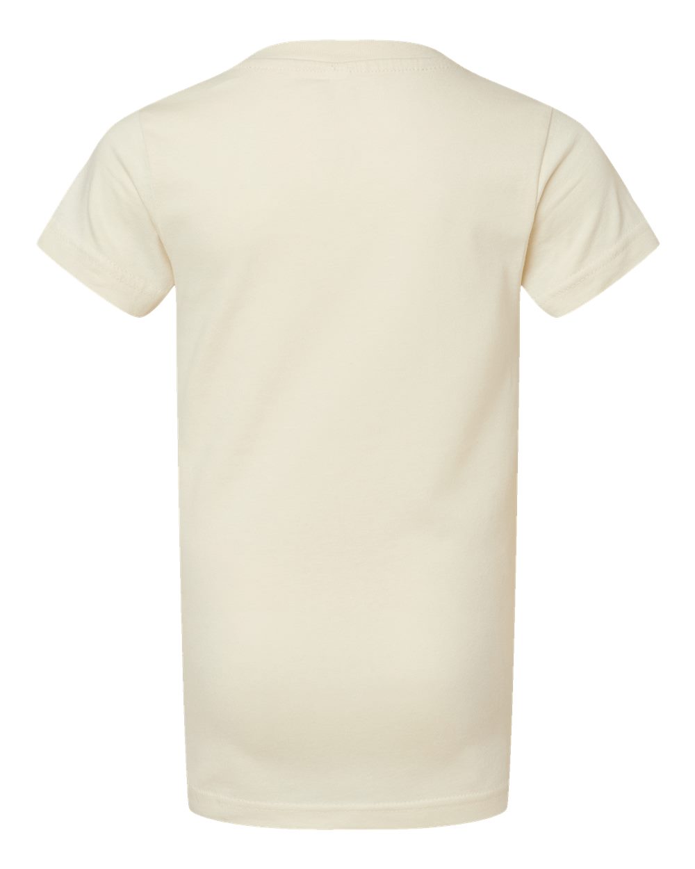 Front View of Natural Girls' Fine Jersey Tee - 2616