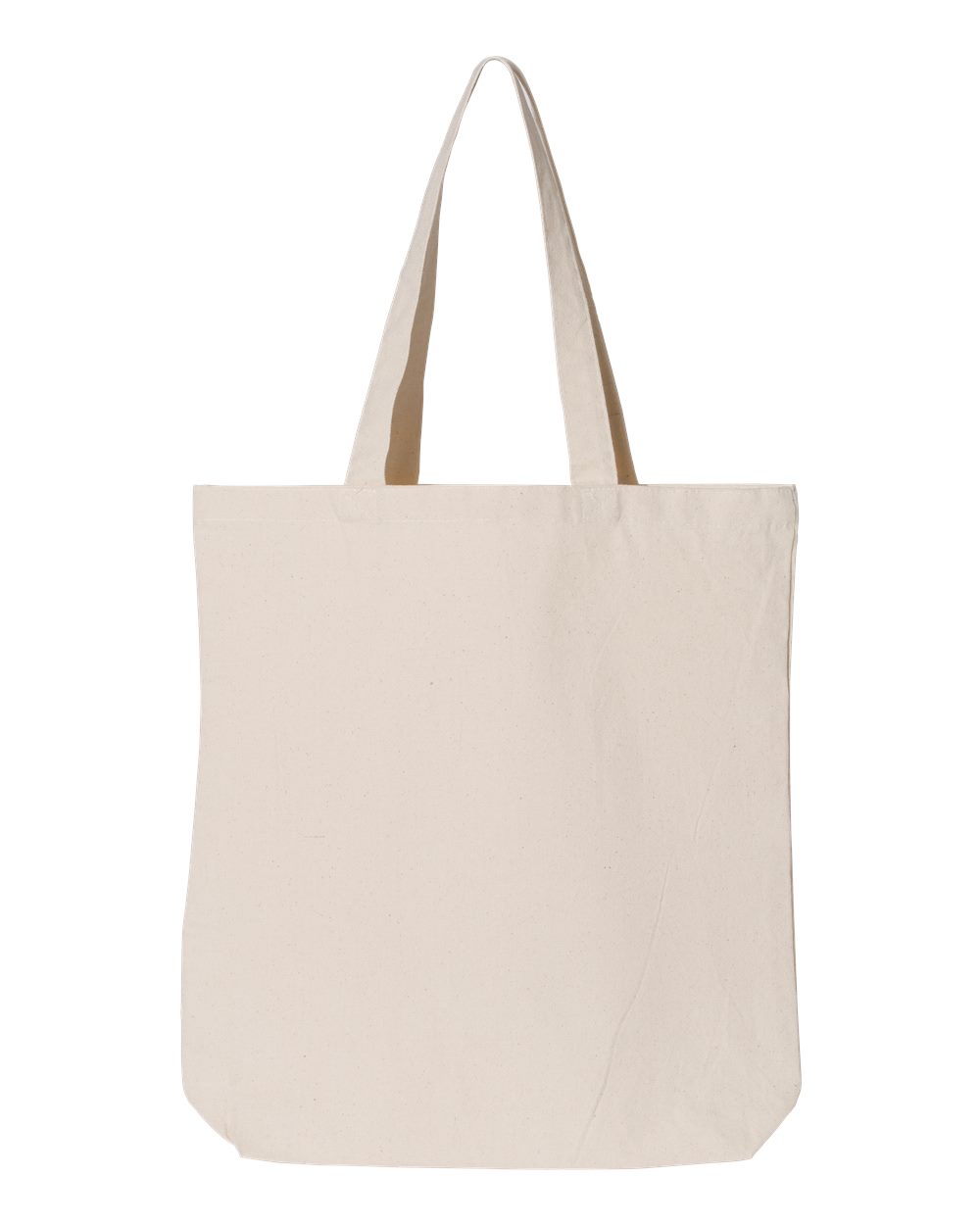 Rear View of Natural Gusseted Tote - OAD106