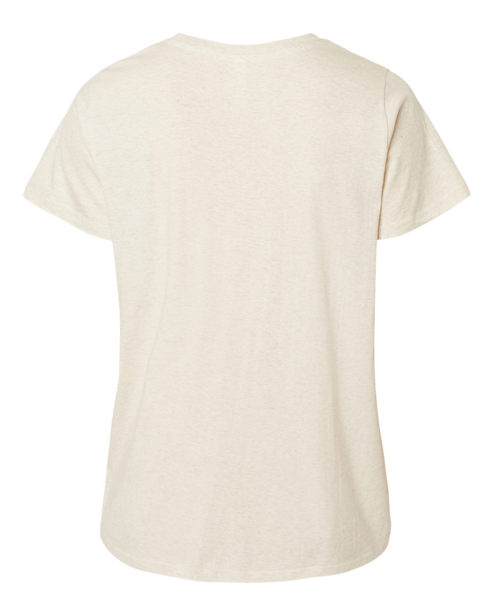 Front View of Natural Heather Curvy Collection Women's Fine Jersey Tee - 3816