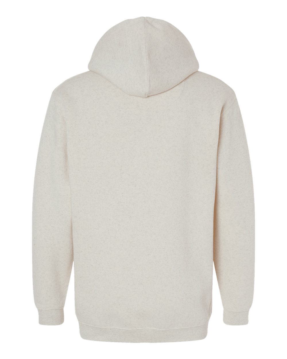 Front View of Natural Heather Elevated Fleece Basic Hoodie - 6926