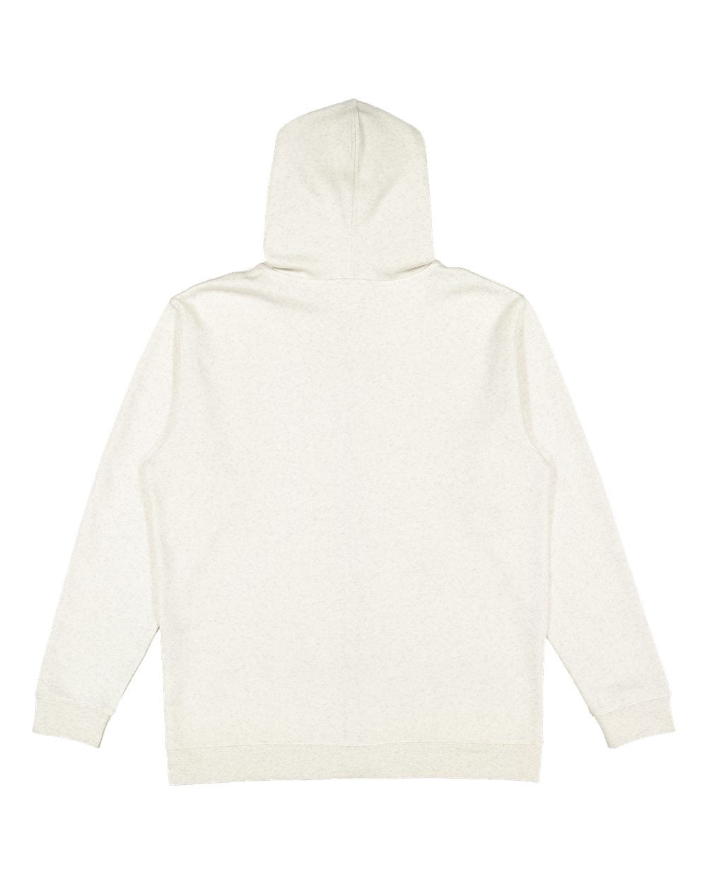 Front View of Natural Heather Full-Zip Fleece Hoodie - 6927