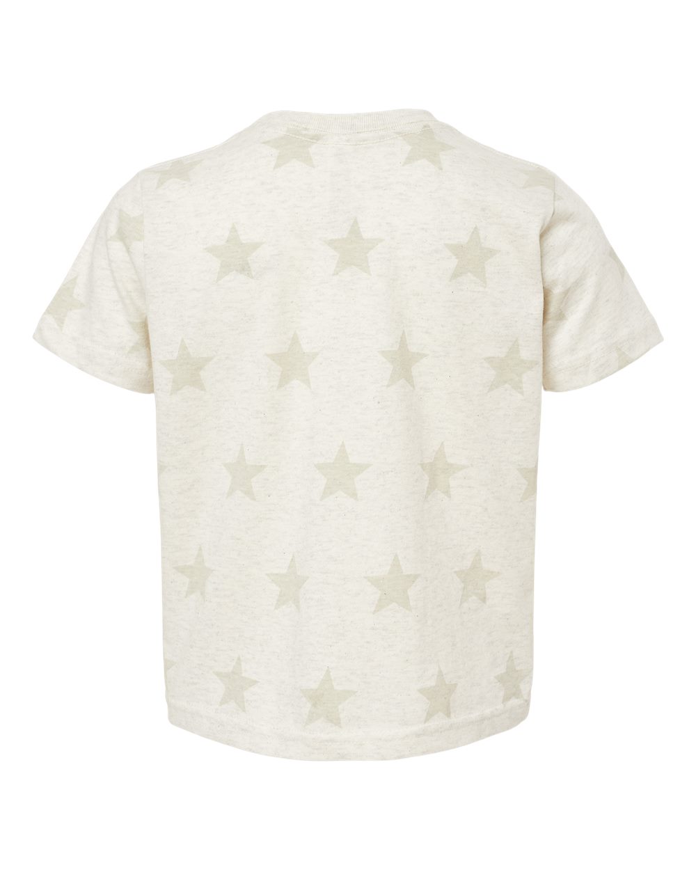 Front View of Natural Heather Star Toddler Star Print Tee - 3029