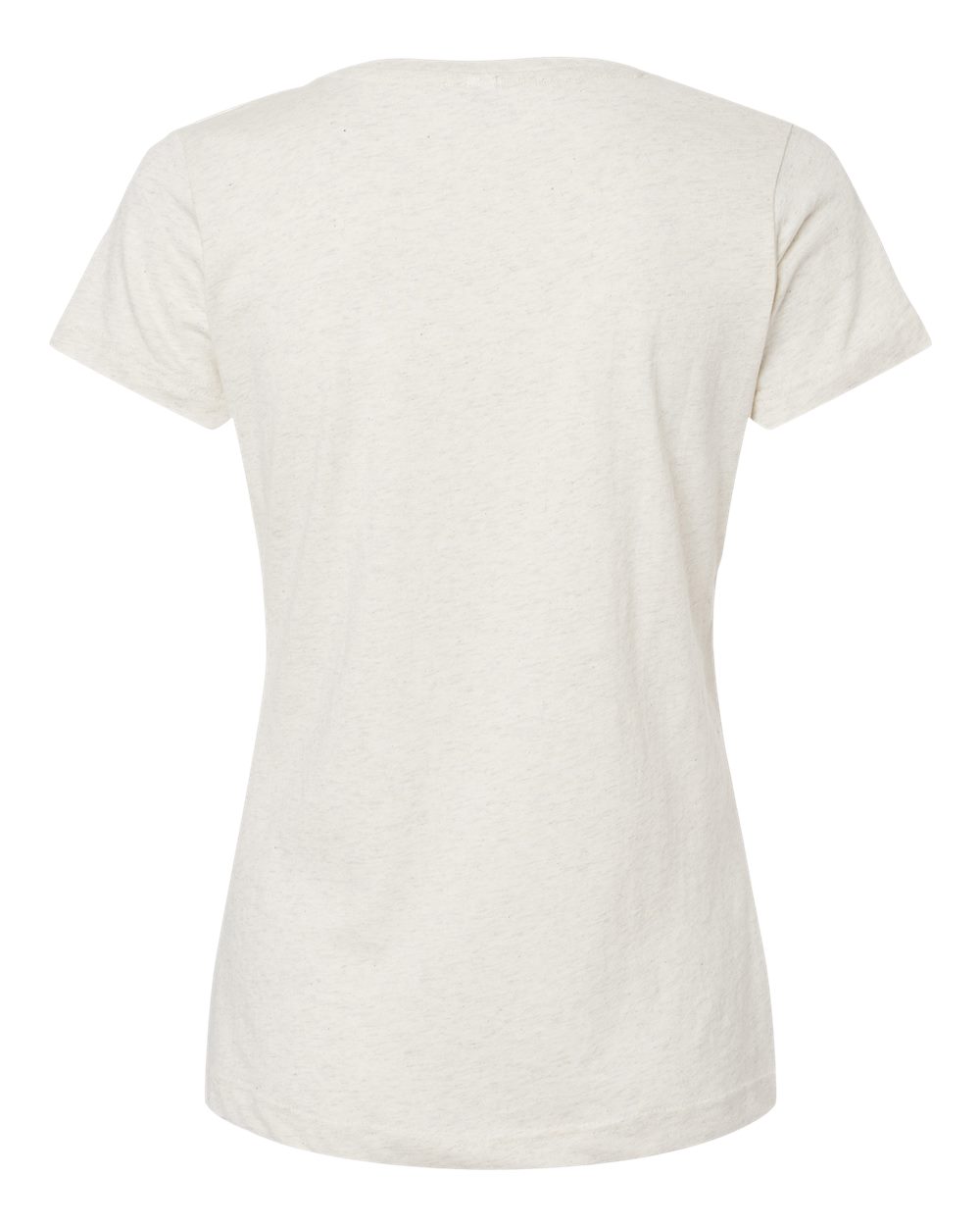 Front View of Natural Heather Women's Fine Jersey Tee - 3516