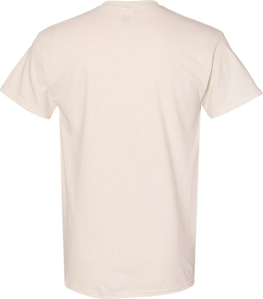 Rear View of Natural Heavy Cotton™ T-Shirt - 5000
