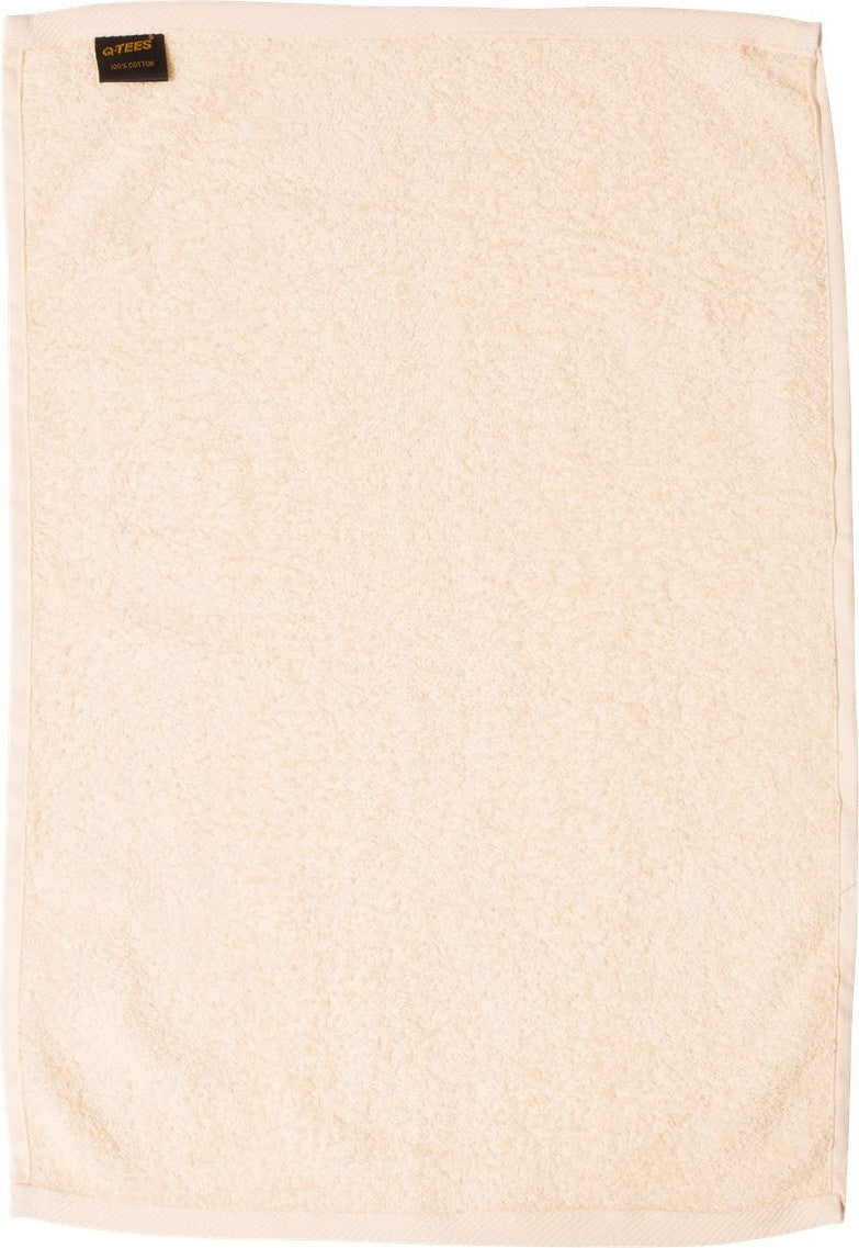 Front View of Natural Hemmed Hand Towel - T200
