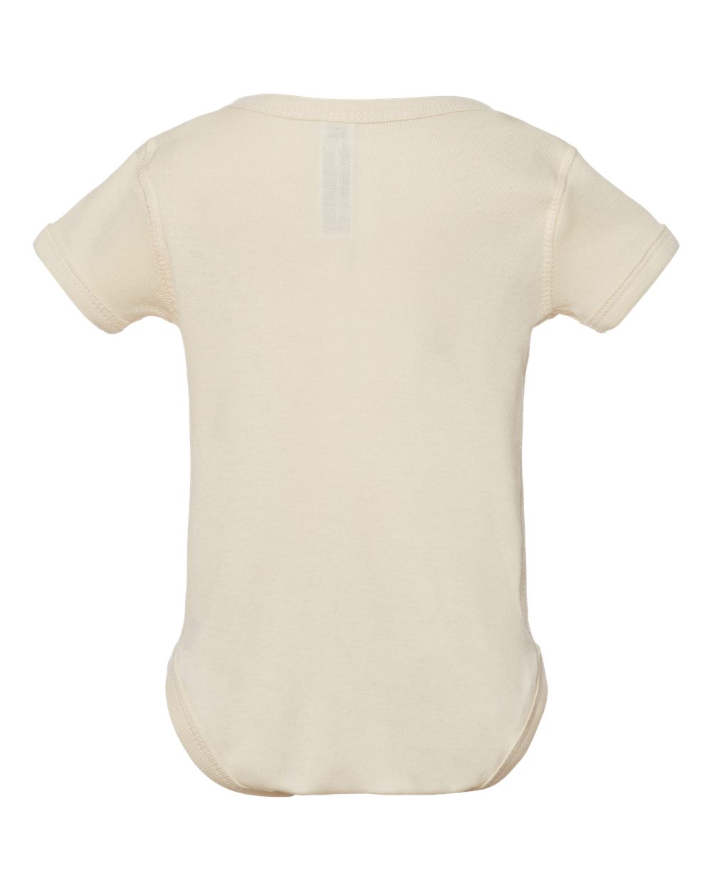Front View of Natural Infant Baby Rib Bodysuit - 4400