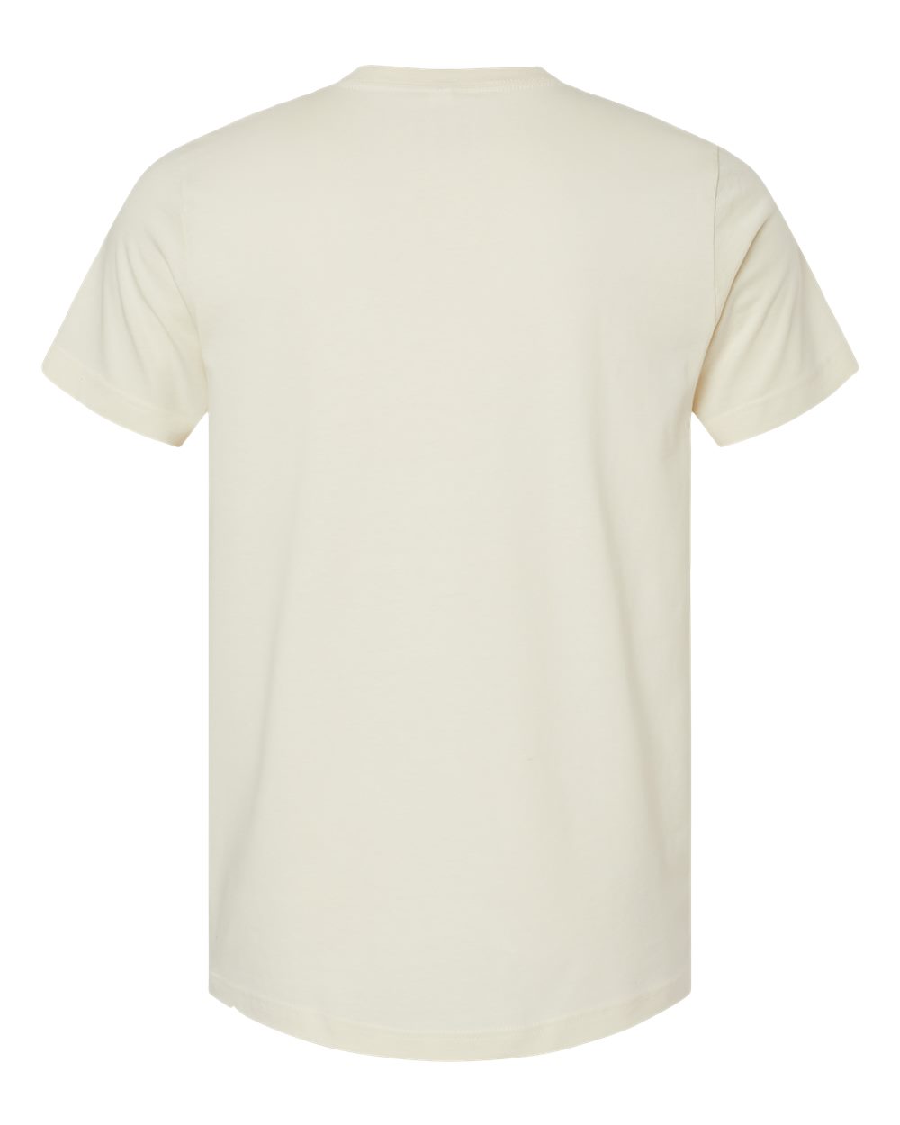 Front View of Natural Jersey V-Neck Tee - 3005