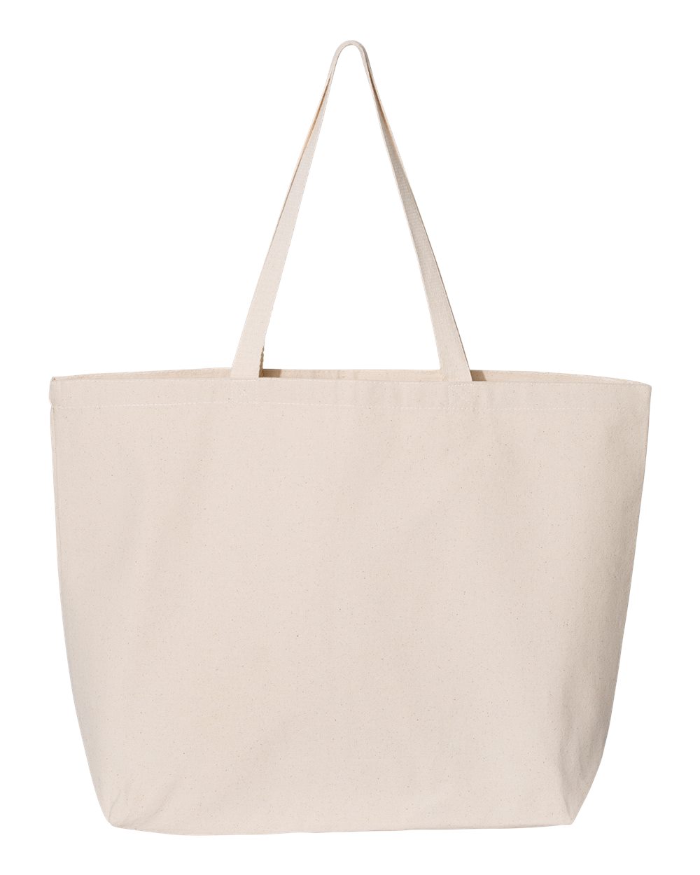 Front View of Natural Jumbo Tote - OAD108