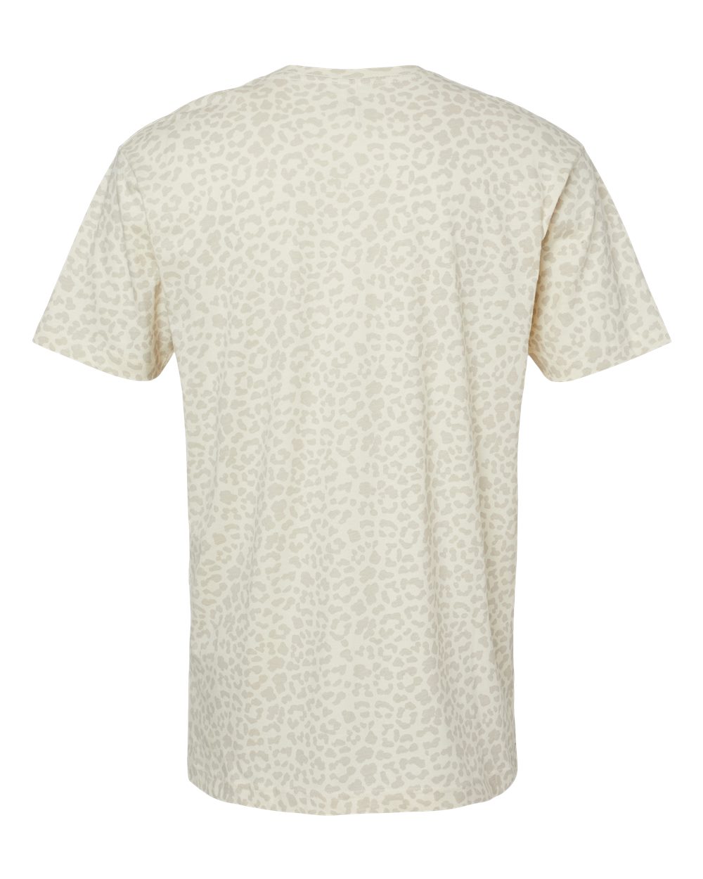 Front View of Natural Leopard Fine Jersey Tee - 6901