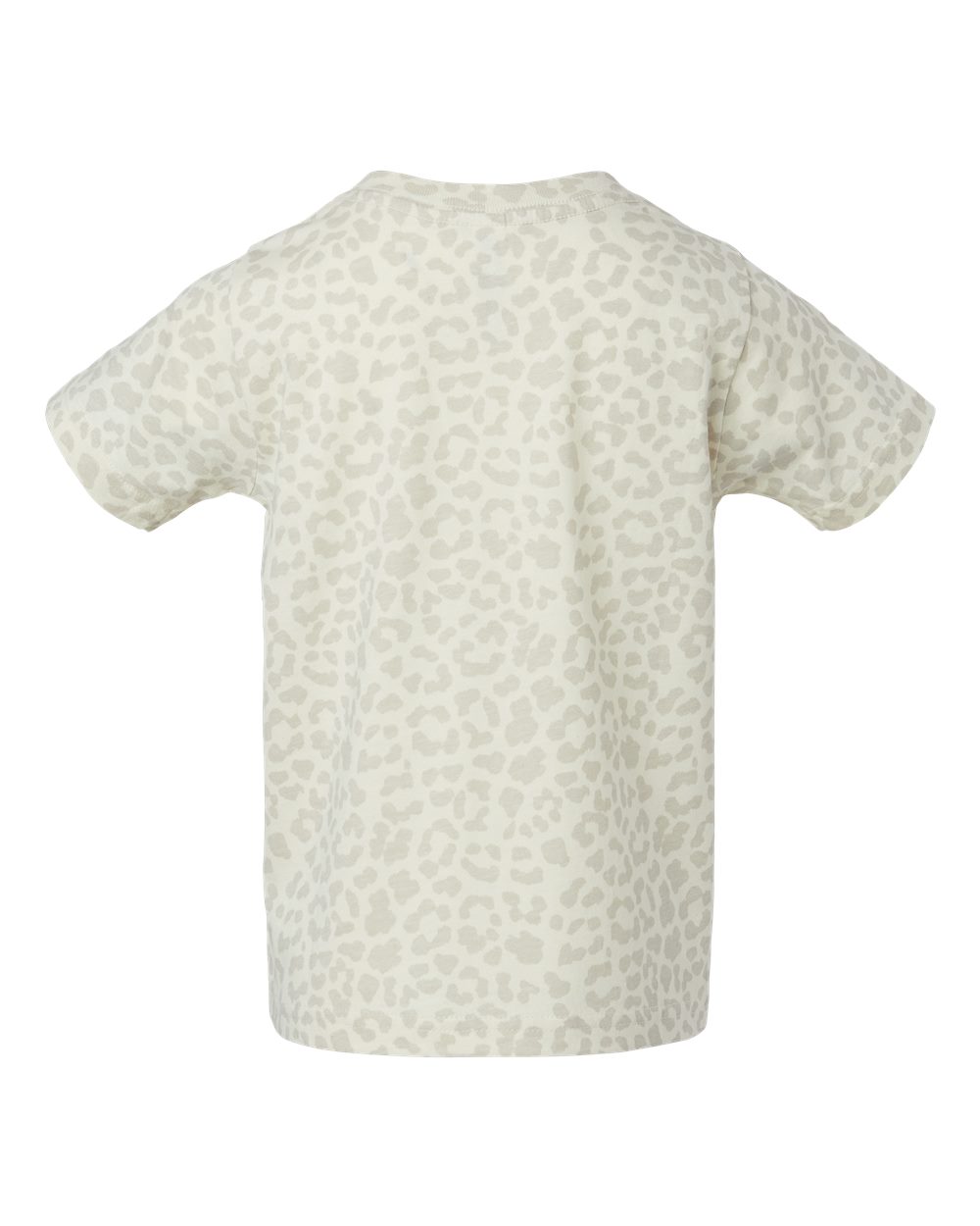 Front View of Natural Leopard Toddler Fine Jersey Tee - 3321